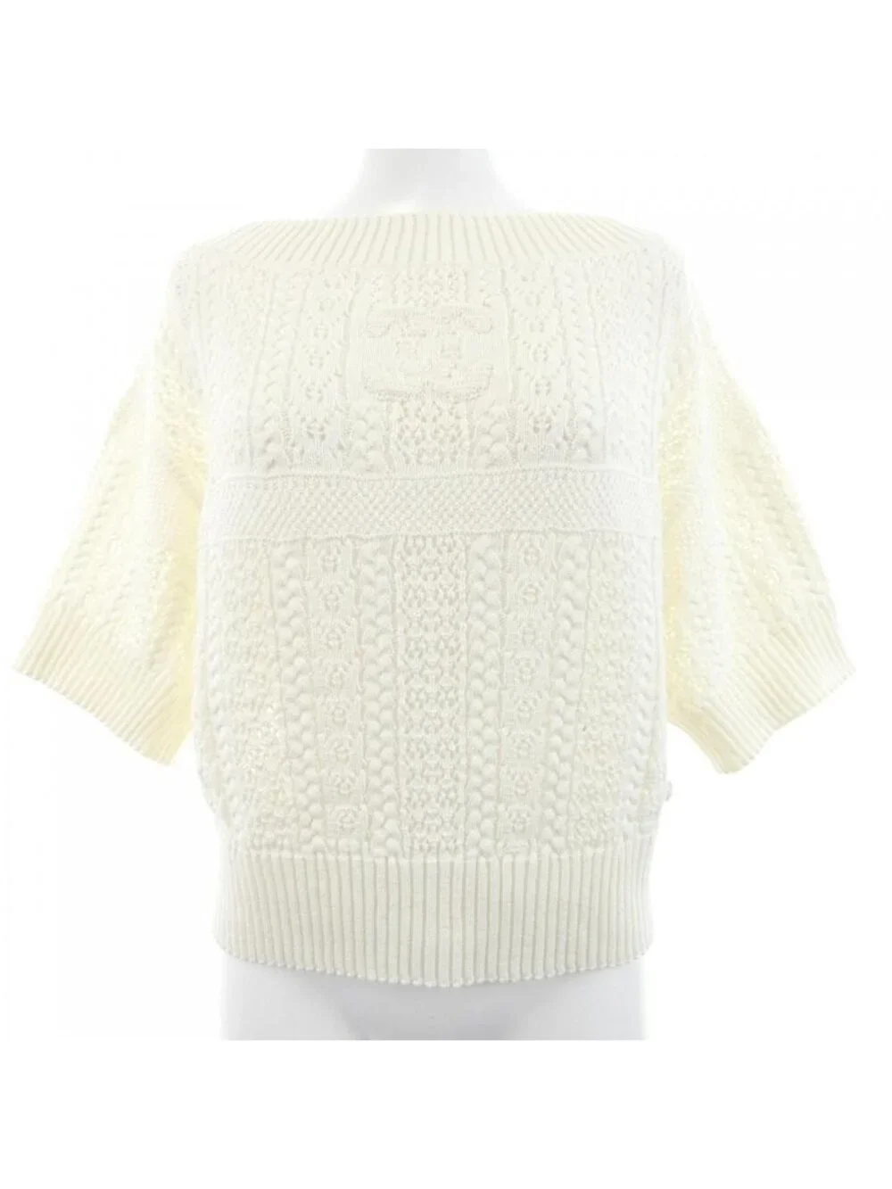 Chanel Knit Sweater White